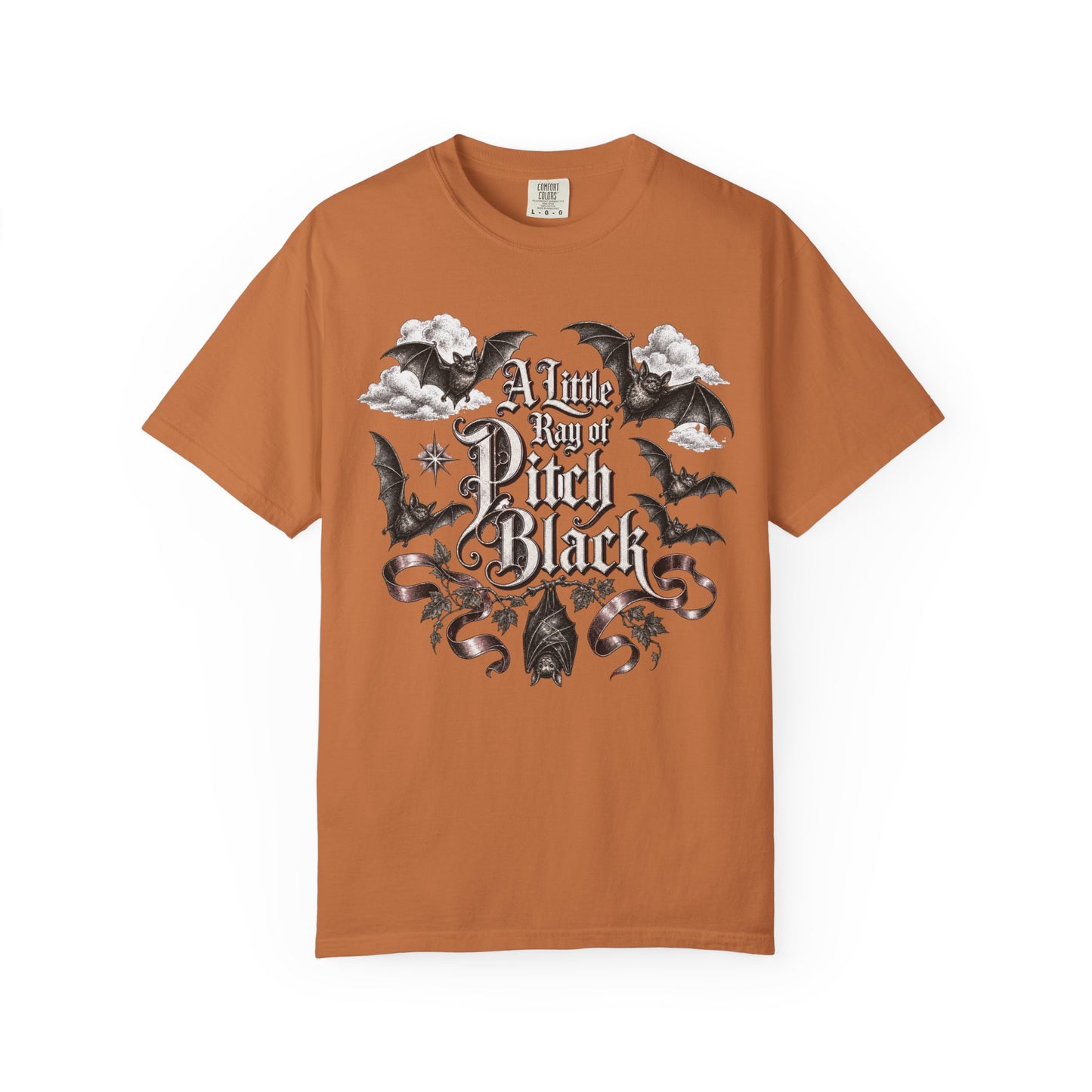 A Little Ray of Pitch Black Gothic Bat Comfort Colors 1717 T-Shirt