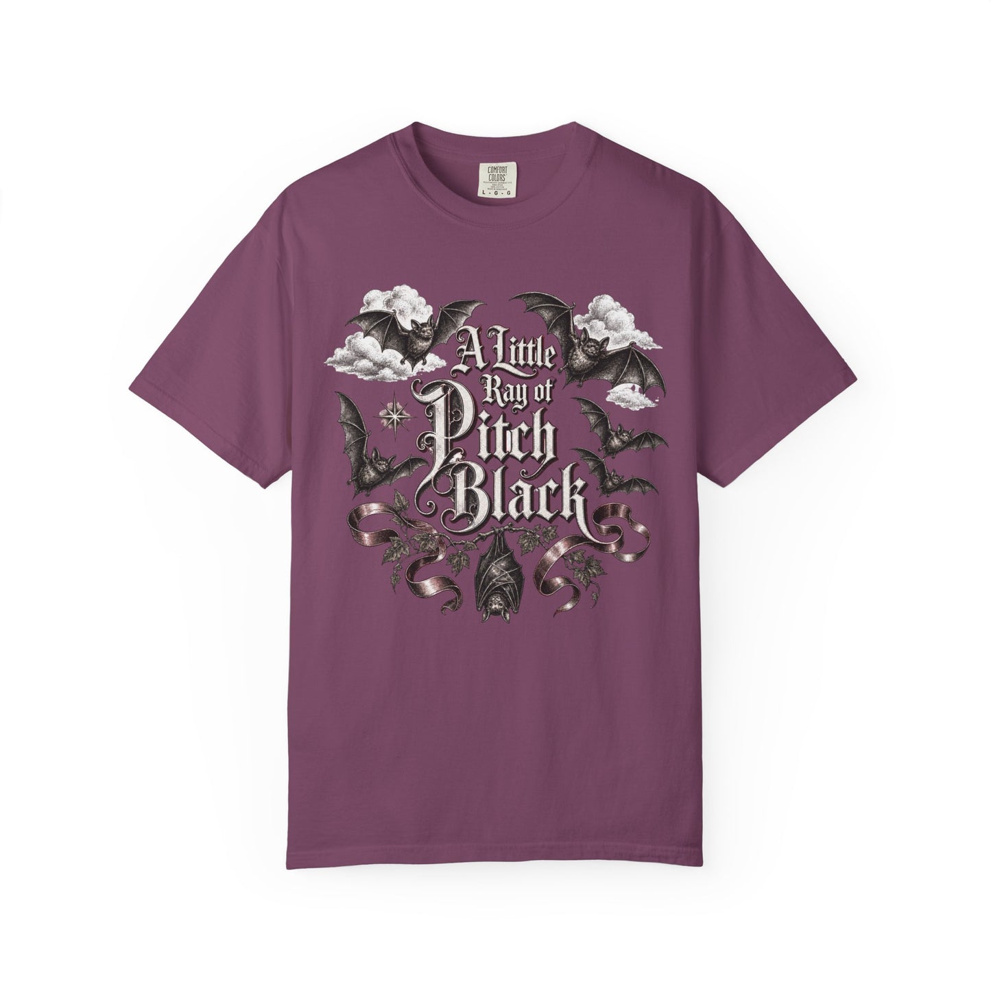 A Little Ray of Pitch Black Gothic Bat Comfort Colors 1717 T-Shirt