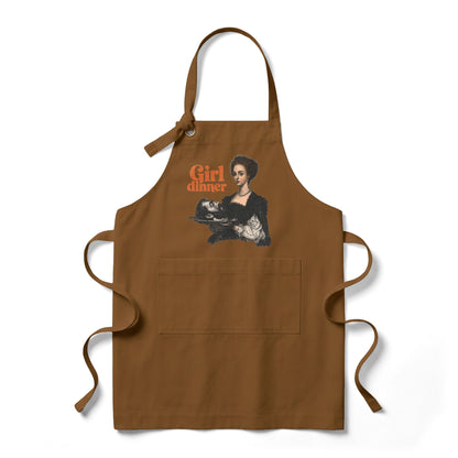 Girl Dinner Kitchen Heavy Twill Bib Apron | Hostess Gift for Her
