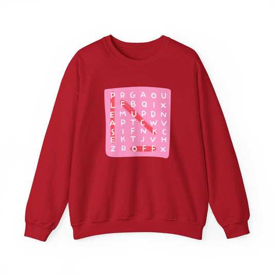 Please Fuck Off Word Search Gildan Unisex Sweatshirt