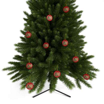 Funny Cat “Wrapping? Hell NA.” Christmas Ornament