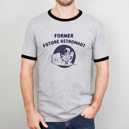 Former Future Astronaut Unisex Ringer T-Shirt - 4 Colors | Retro Space Design