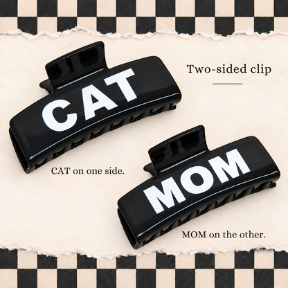 Double-Sided Black Cat Mom & Dog Mom with Gift Packaging
