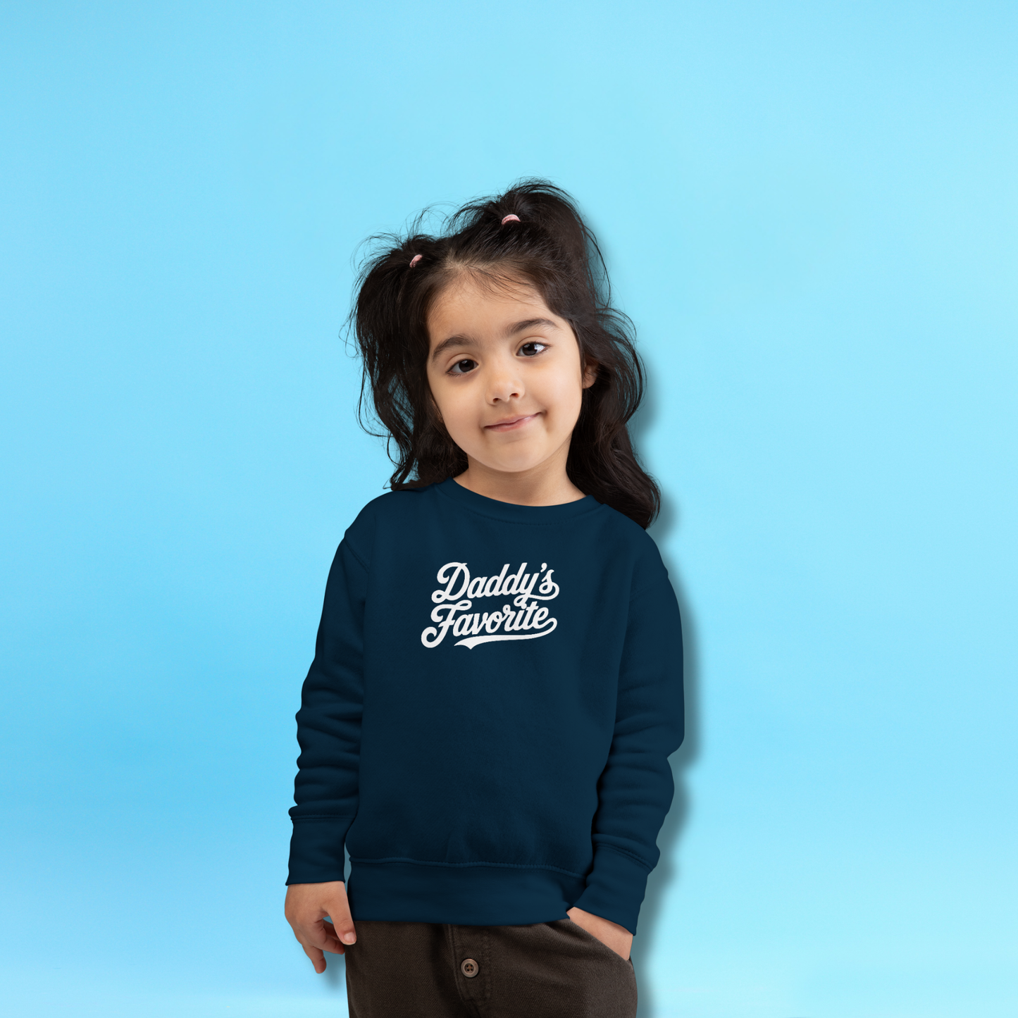 Daddy’s Favorite Toddler Sweatshirt | Cute Cozy Kids Crewneck | Funny Gift for Daddy’s Girl or Boy