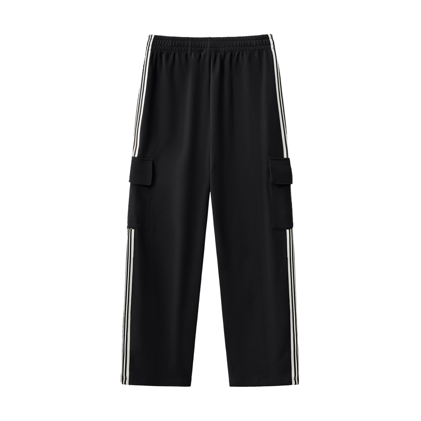 Cute But Deadly Unisex Cargo Track Pants Side Stripe Straight-Leg
