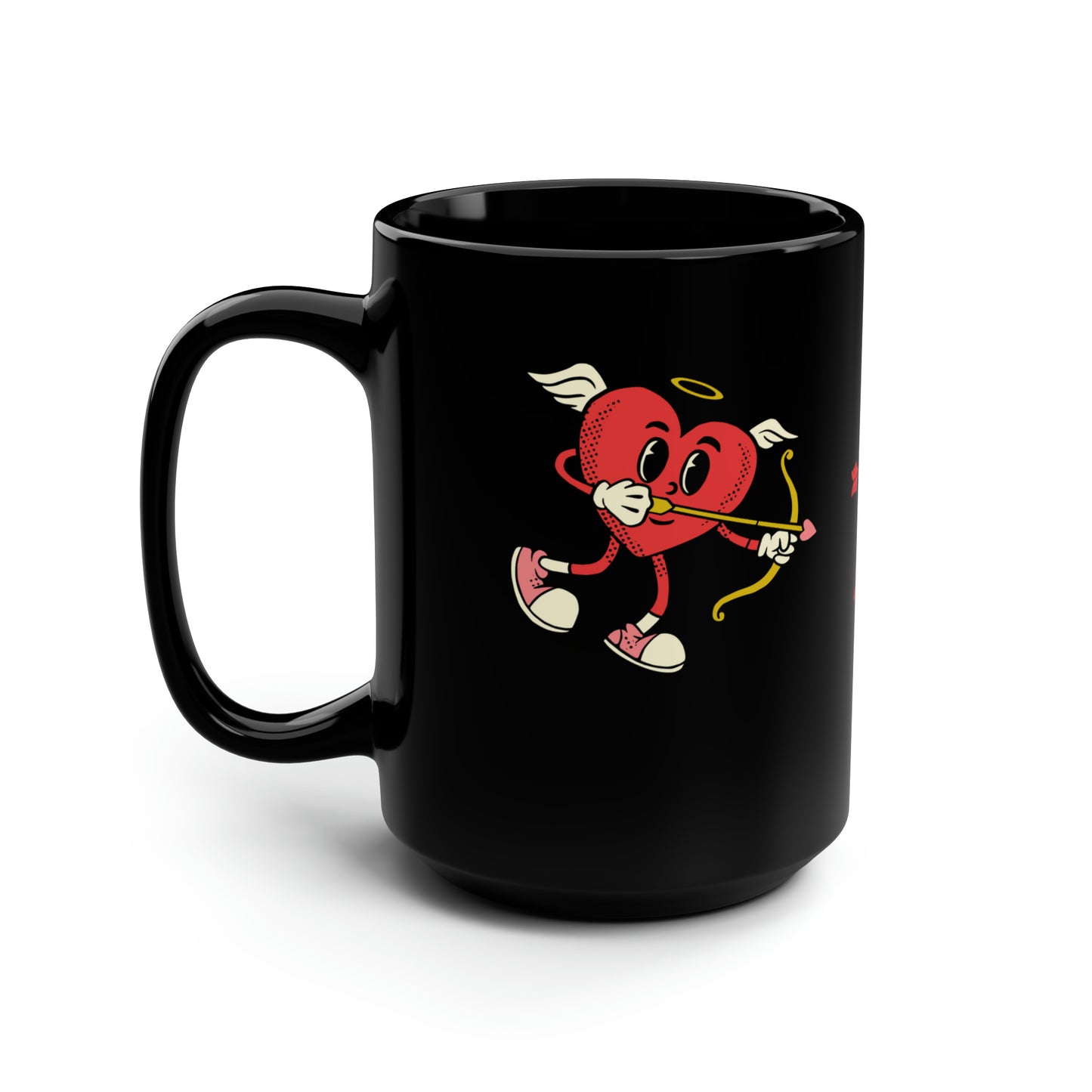 Ew Run Anti-Valentine's Day Black Mug, 15oz