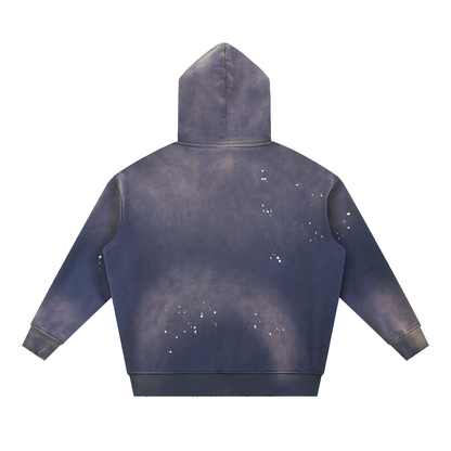 Here We Go Again Vintage Washed Frayed Fleece Unisex Hoodie