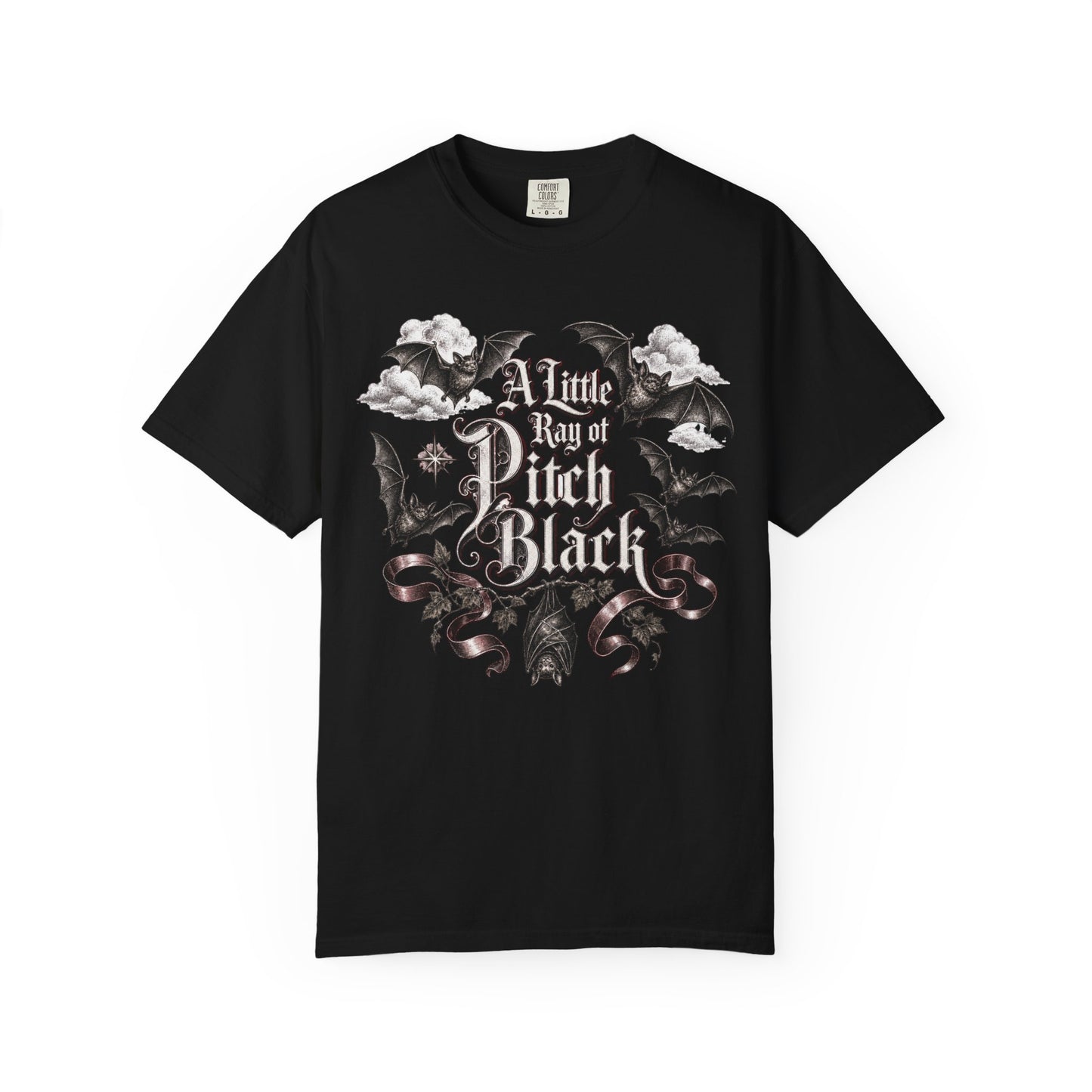 A Little Ray of Pitch Black Gothic Bat Comfort Colors 1717 T-Shirt