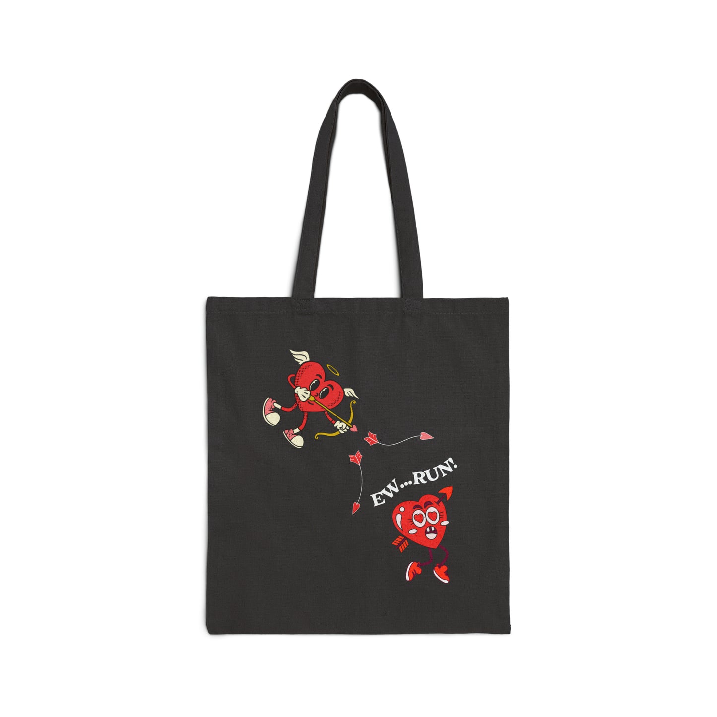 Ew Run Anti-Valentines Cotton Canvas Tote Bag