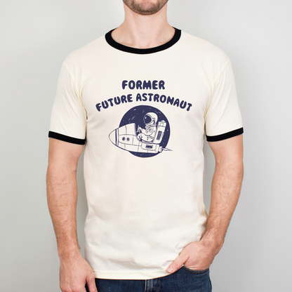 Former Future Astronaut Unisex Ringer T-Shirt - 4 Colors | Retro Space Design