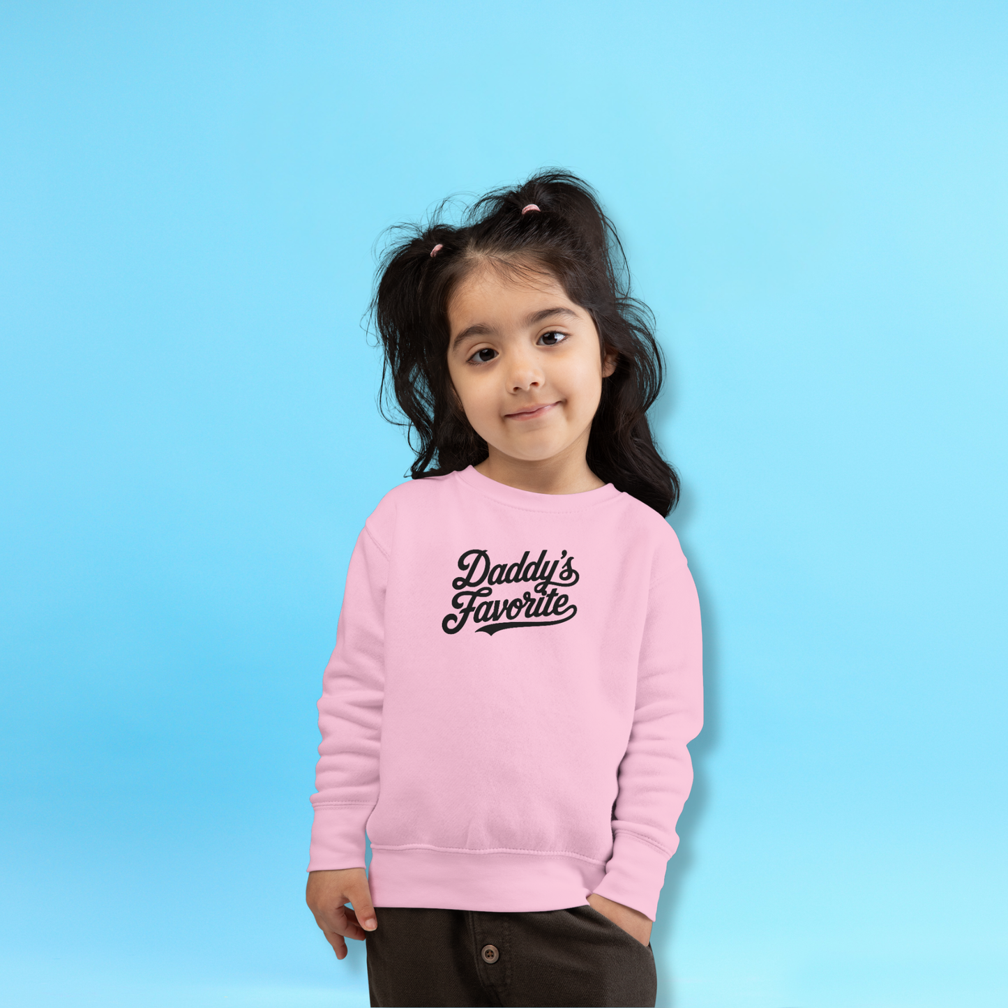 Daddy’s Favorite Toddler Sweatshirt | Cute Cozy Kids Crewneck | Funny Gift for Daddy’s Girl or Boy