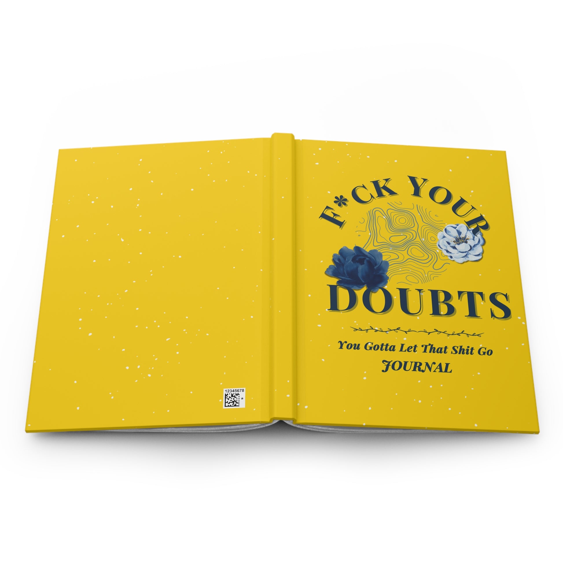 Break up bright yellow and blue hardcover journal