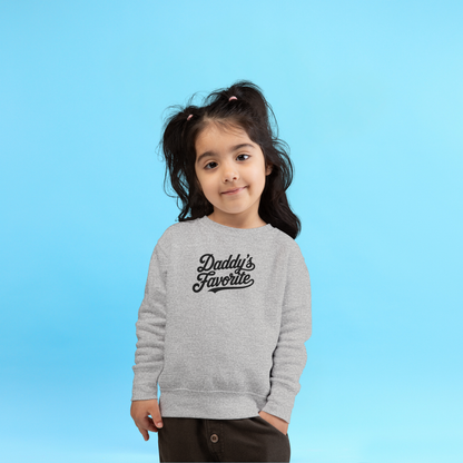 Daddy’s Favorite Toddler Sweatshirt | Cute Cozy Kids Crewneck | Funny Gift for Daddy’s Girl or Boy
