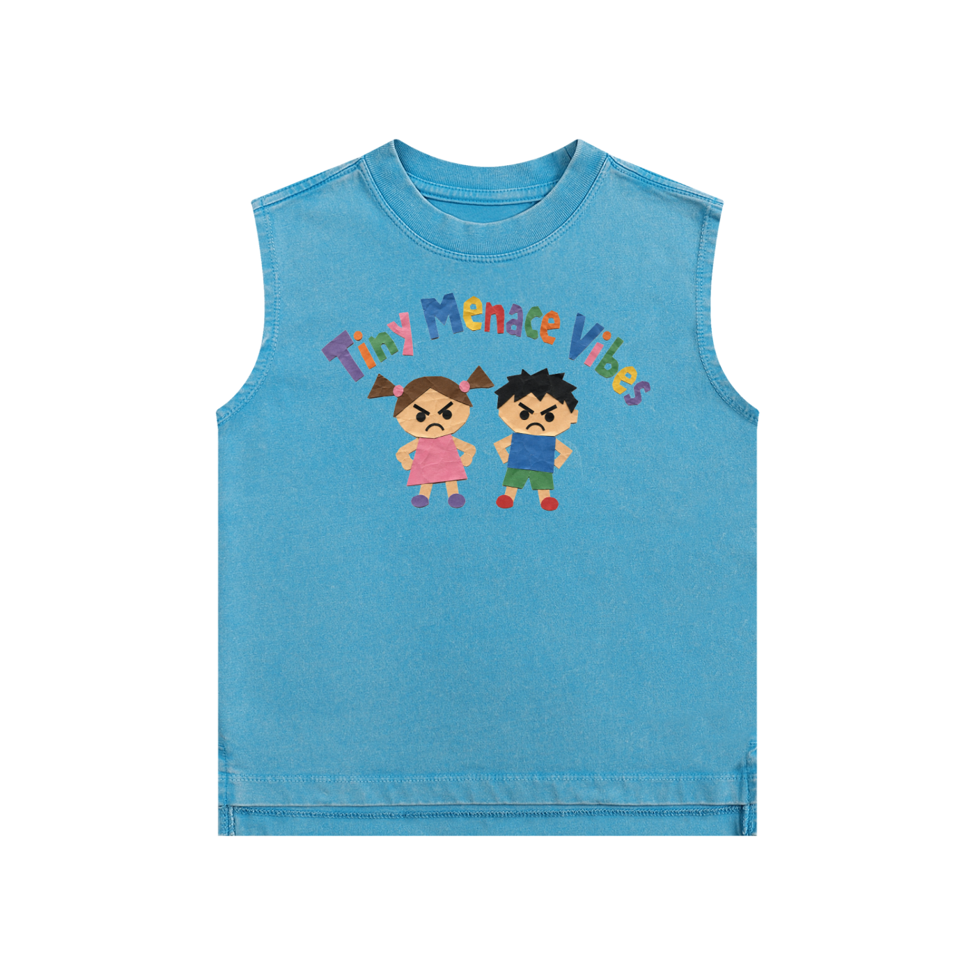 Tiny Menace Vibes Snow Washed Kids' Tank Top
