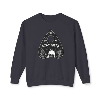 Stay Away Ouija Planchette Comfort Colors Lightweight Unisex Sweatshirt - Perfect for Cool Fall Nights