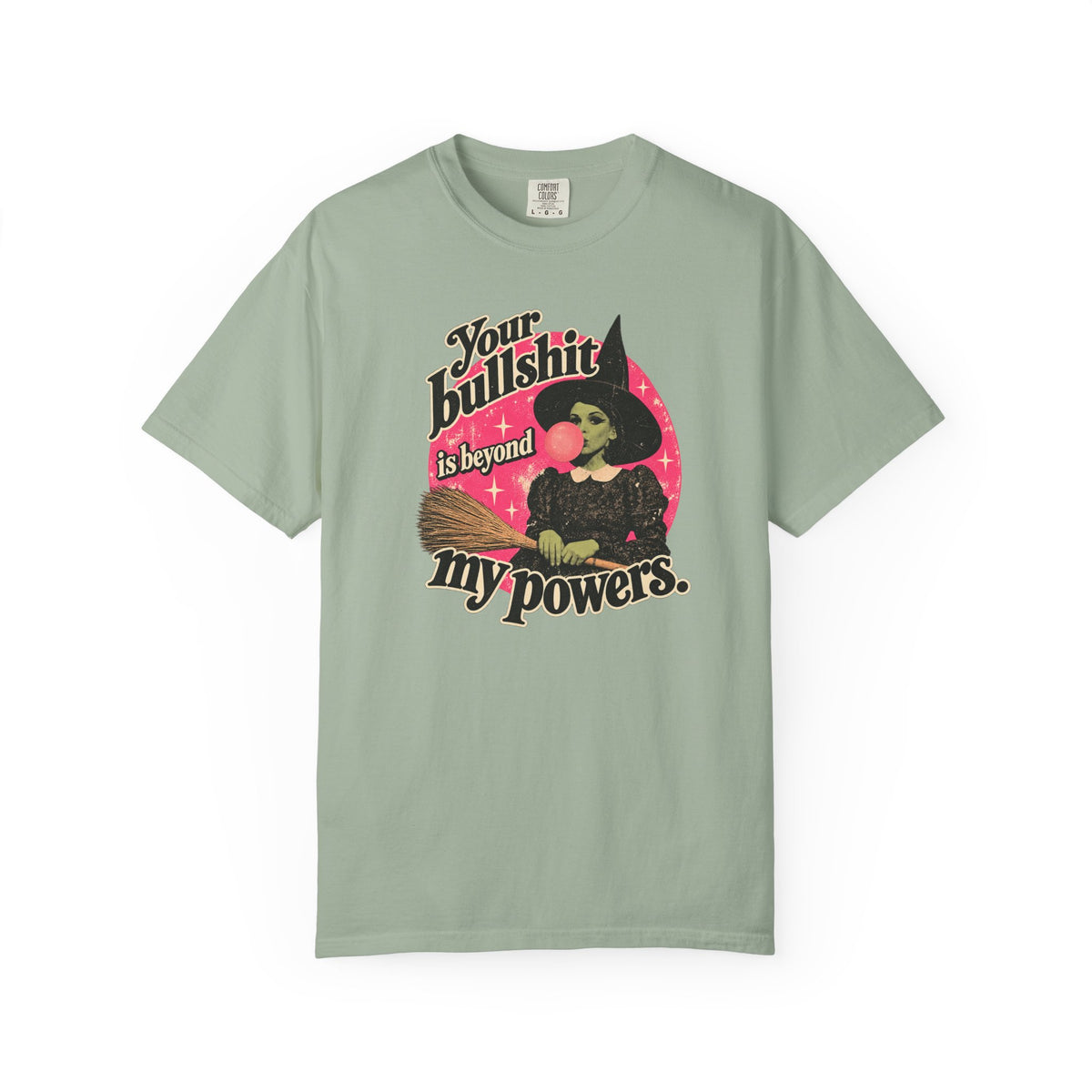 Retro Bubblegum Witch Graphic Tee | Comfort Colors