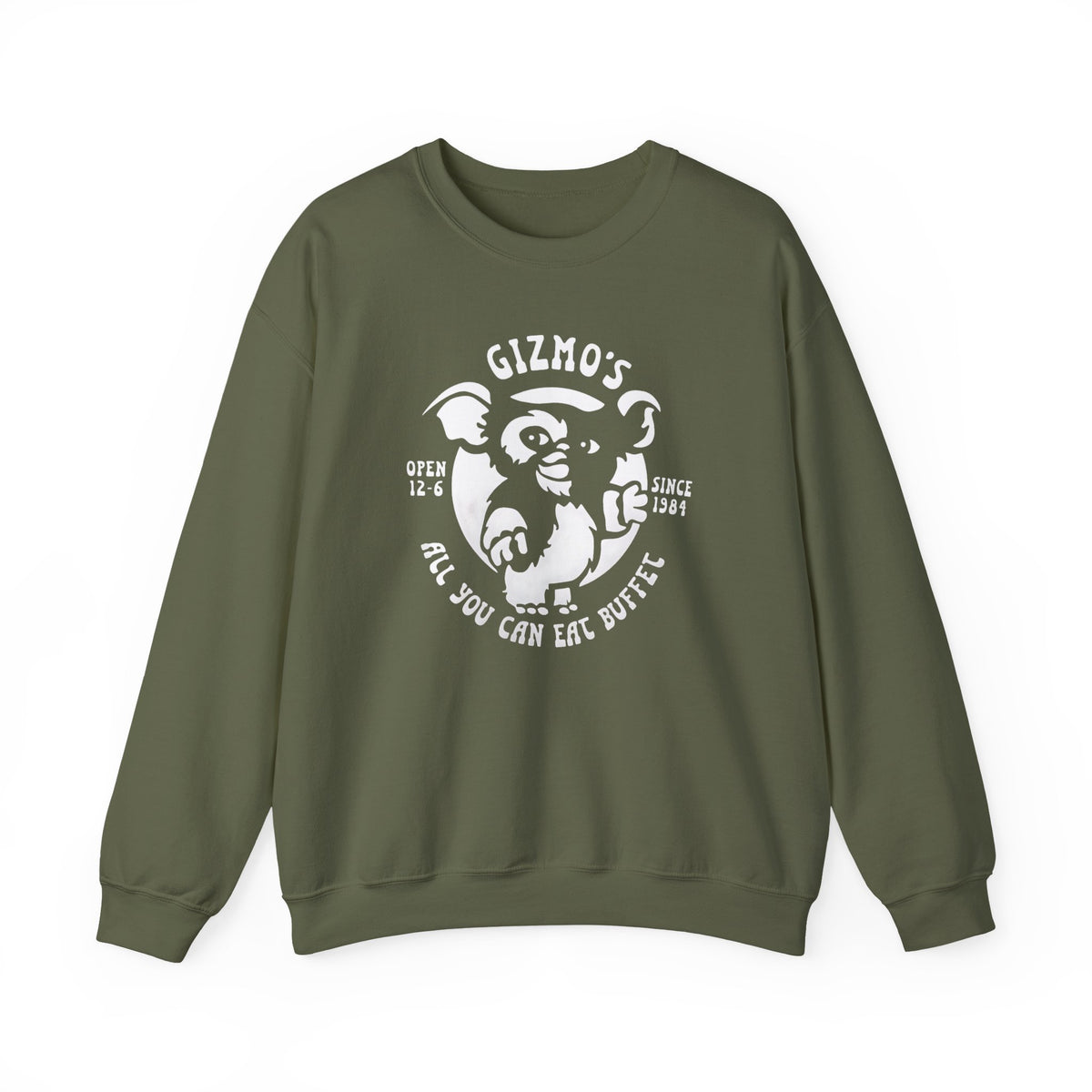 Retro Gizmo's All You Can Eat Buffet Gildan 18000 Unisex Sweatshirt - 6 Colors