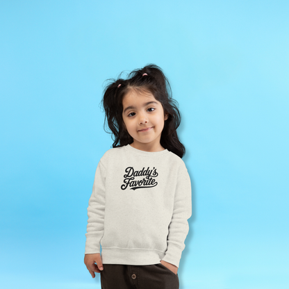 Daddy’s Favorite Toddler Sweatshirt | Cute Cozy Kids Crewneck | Funny Gift for Daddy’s Girl or Boy
