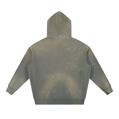 Here We Go Again Vintage Washed Frayed Fleece Unisex Hoodie
