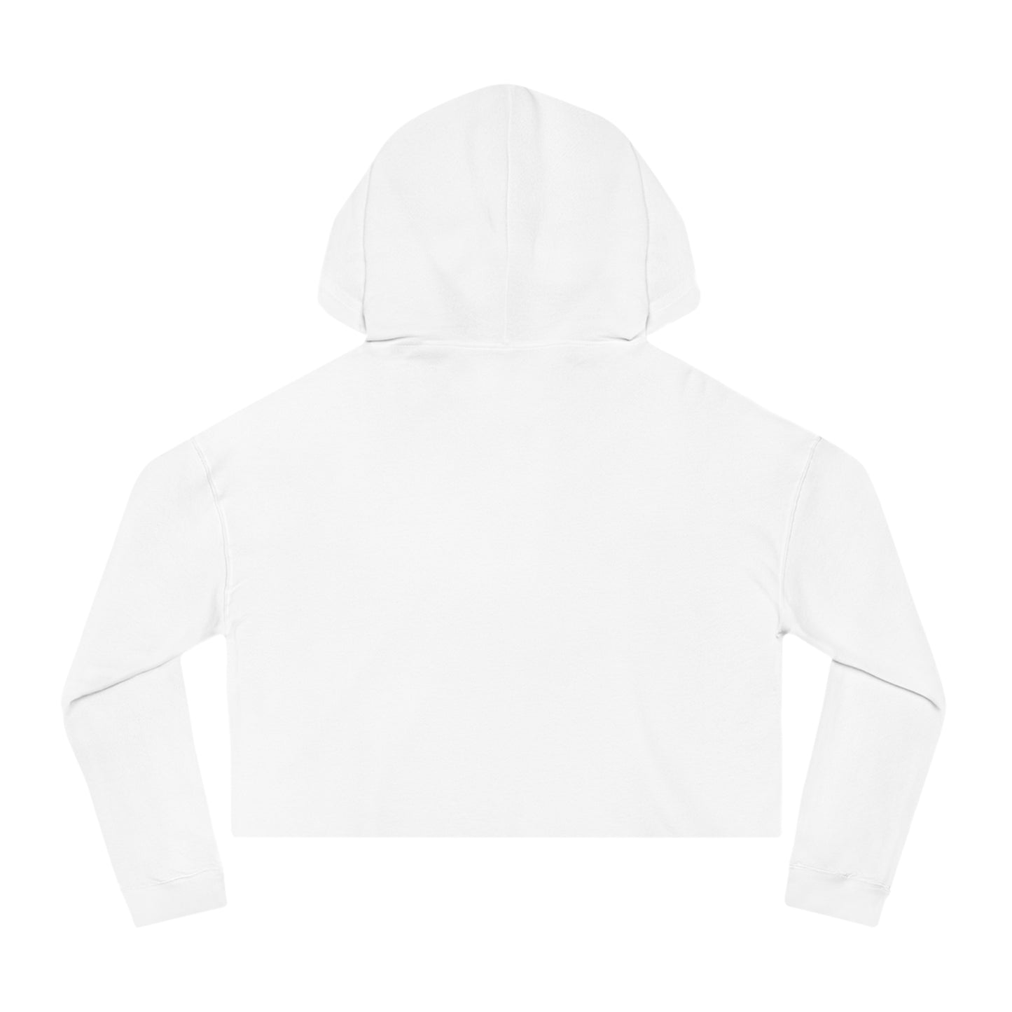 Retro Tattoo Classic Red Lips, Silence Please Women’s Cropped Hooded Sweatshirt