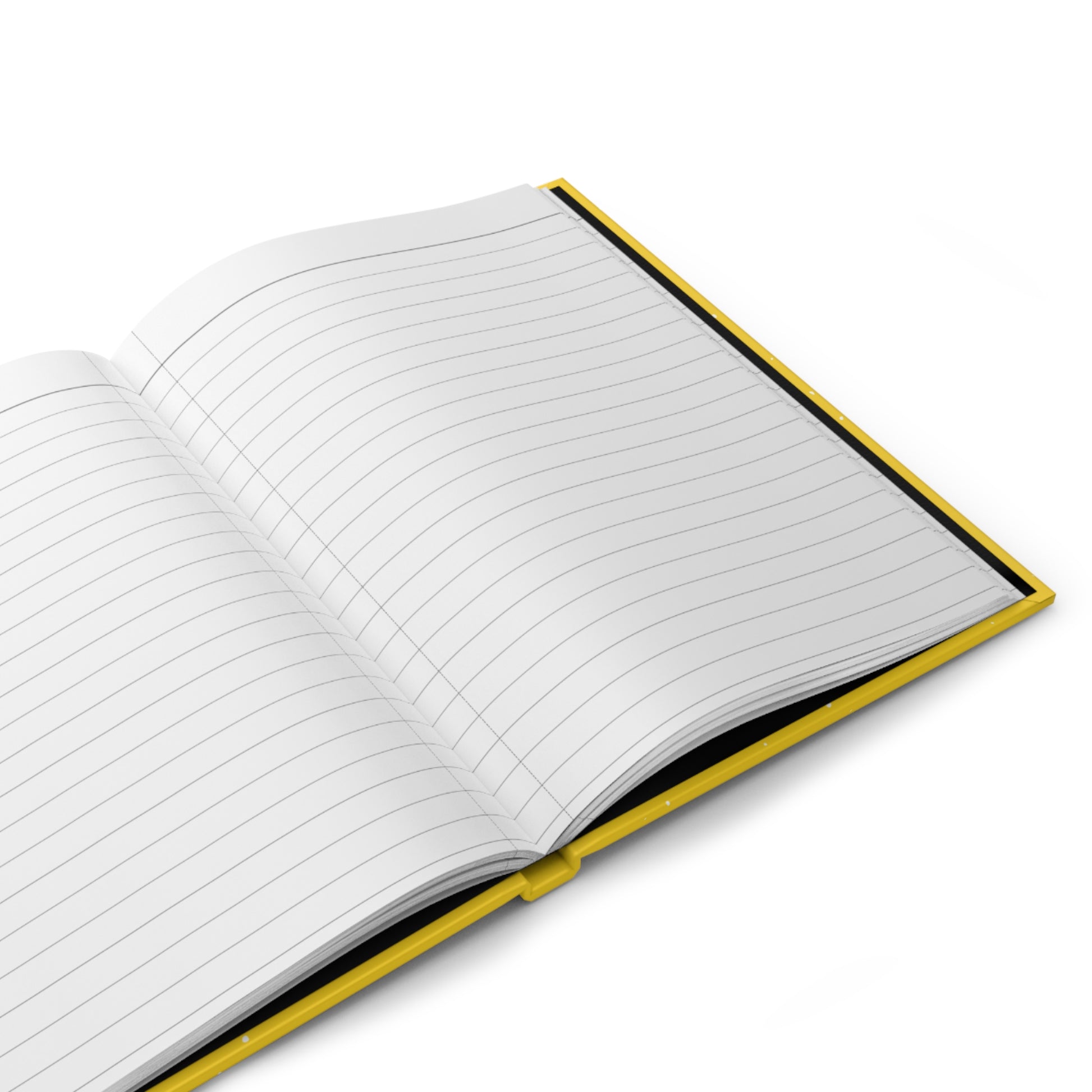 School lined paper bright yellow and blue hardcover journal,