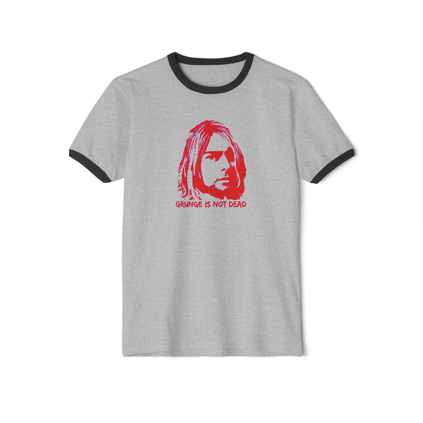 Grunge Is Not Dead - Kurt Cobain Ringer Tee | Retro Rock Style
