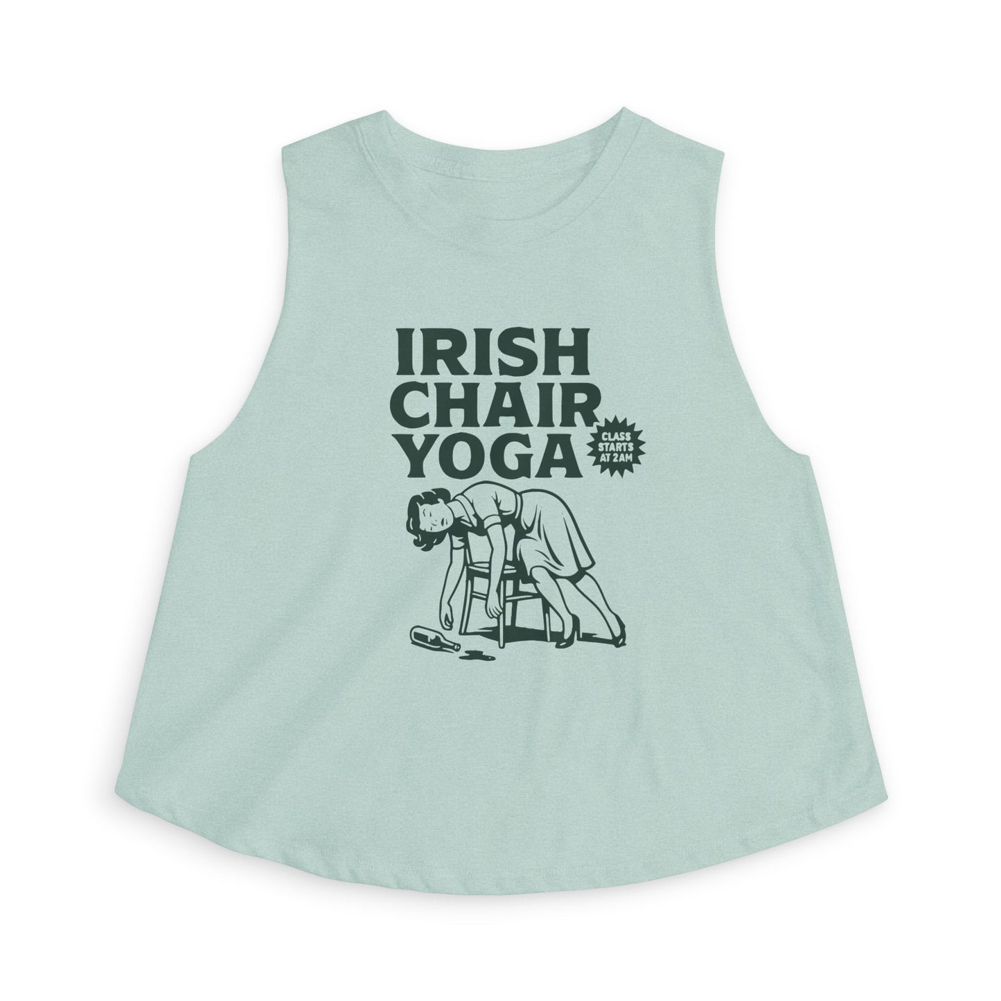 Irish Chair Yoga Womens Crop Tank Top Top