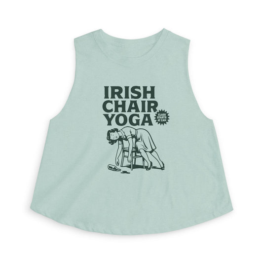 Irish Chair Yoga Womens Crop Tank Top Top