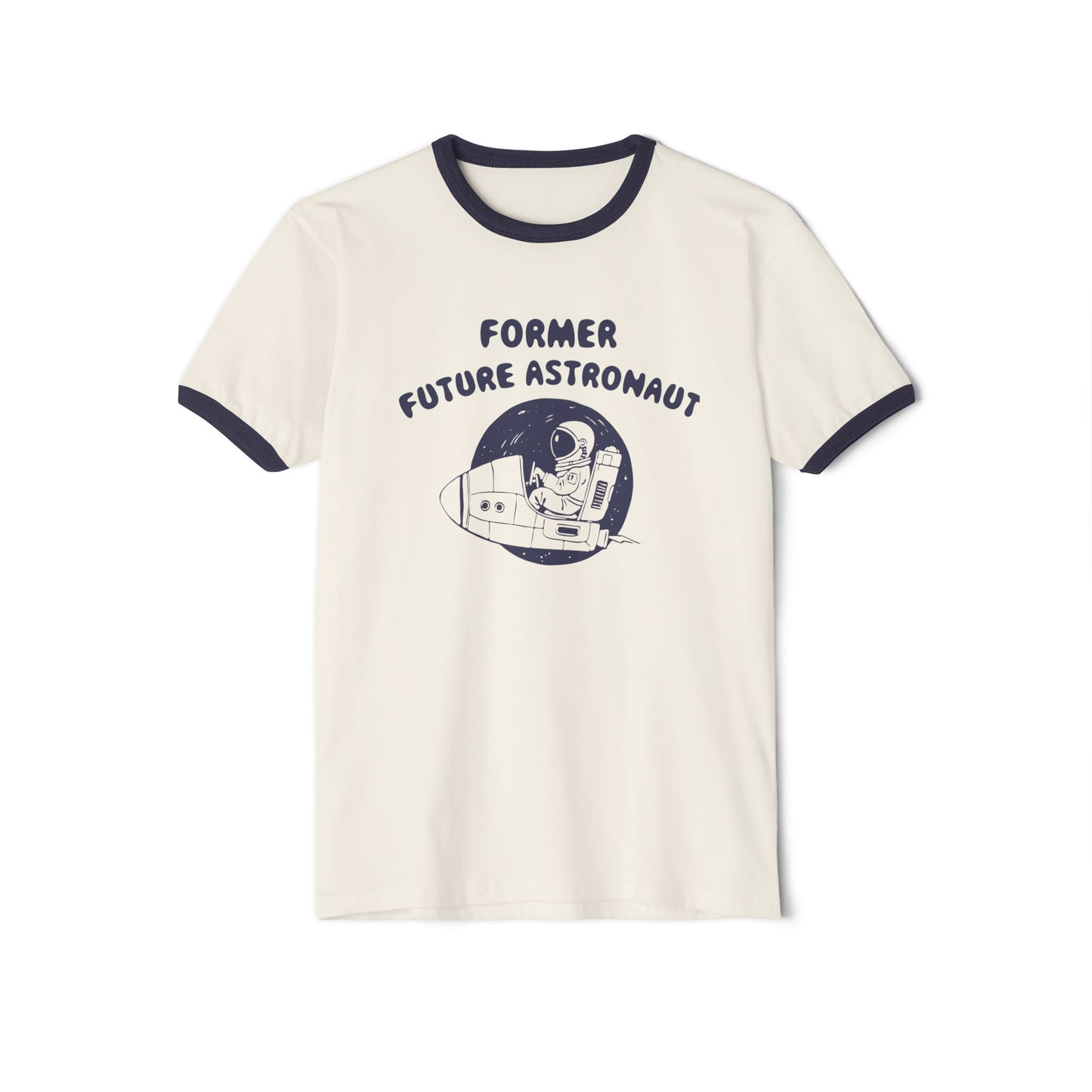Former Future Astronaut Unisex Ringer T-Shirt - 4 Colors | Retro Space Design