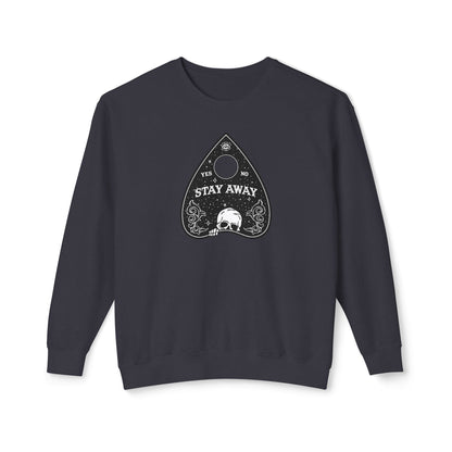 Stay Away Ouija Planchette Comfort Colors Lightweight Unisex Sweatshirt - Perfect for Cool Fall Nights