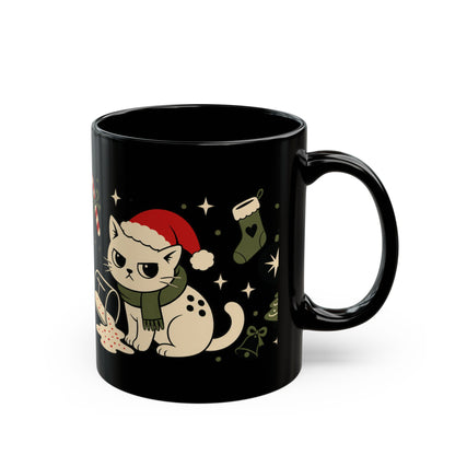 Naughty Cat Christmas Mug – “Naughty or Nice” Holiday Coffee Cup