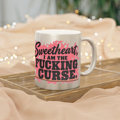 Funny Witch Silver and Pink 11 oz Ceramic Mug