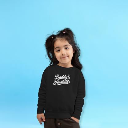 Daddy’s Favorite Toddler Sweatshirt | Cute Cozy Kids Crewneck | Funny Gift for Daddy’s Girl or Boy