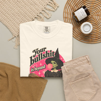 Retro Bubblegum Witch Graphic Tee | Comfort Colors