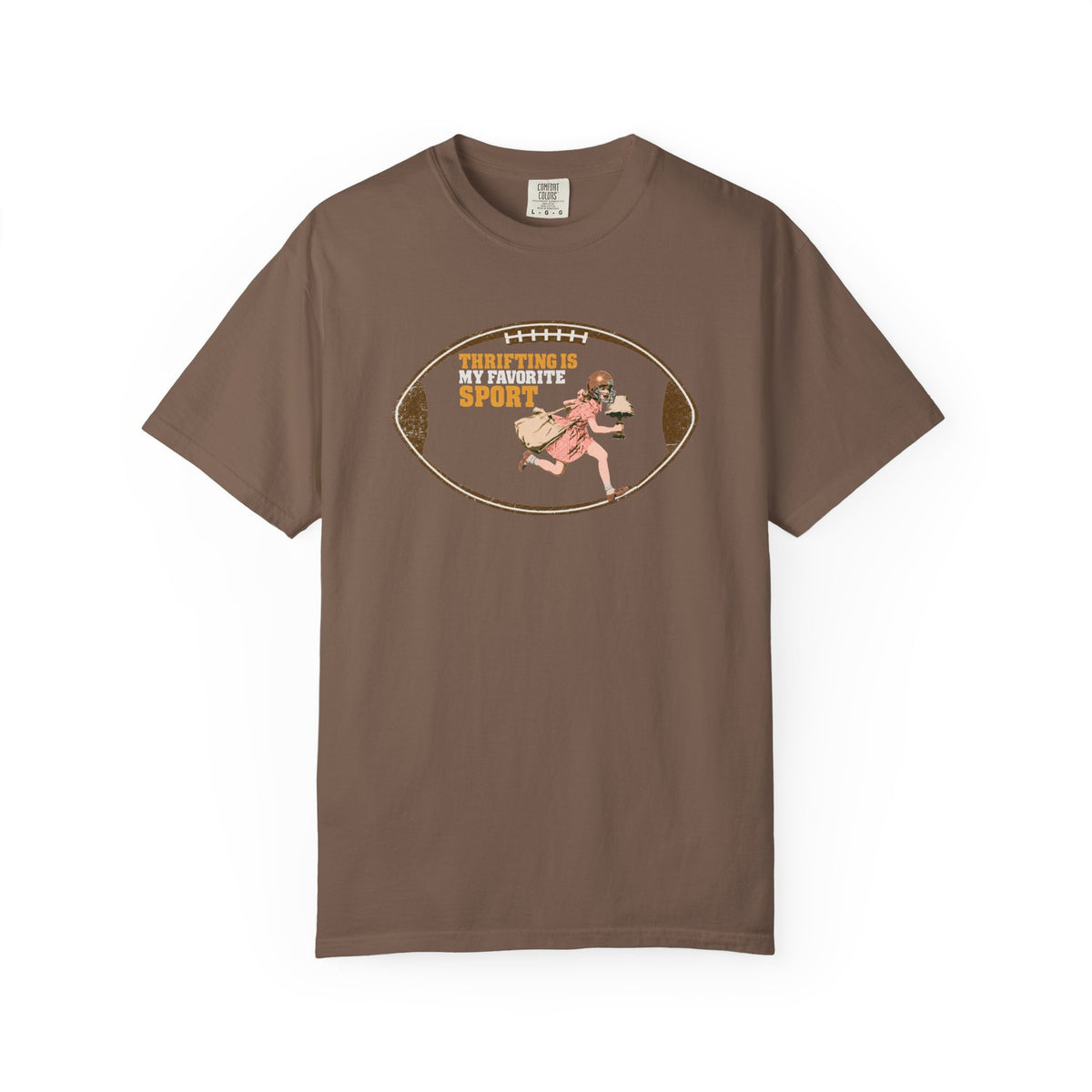 Thrifting Is My Favorite Sport Shirt, Comfort Colors Retro Football Graphic