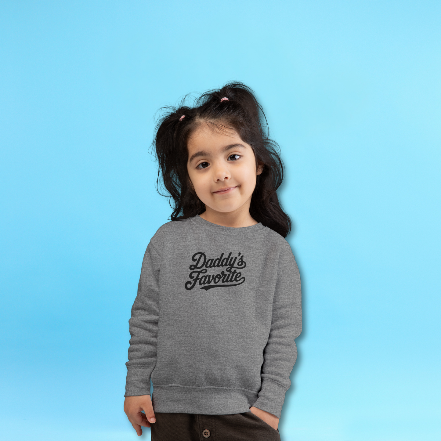 Daddy’s Favorite Toddler Sweatshirt | Cute Cozy Kids Crewneck | Funny Gift for Daddy’s Girl or Boy
