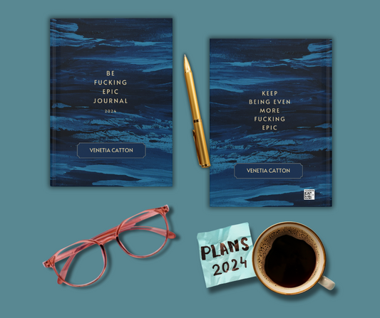 Personalized Be Epic Hardcover Journal Matte-Dark Blues