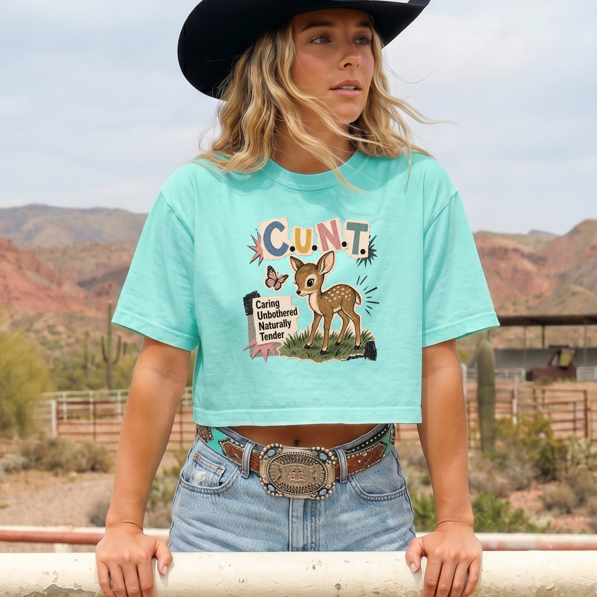Sassy Deer Shirt Womens Oversized Boxy Comfort Colors 3023CL