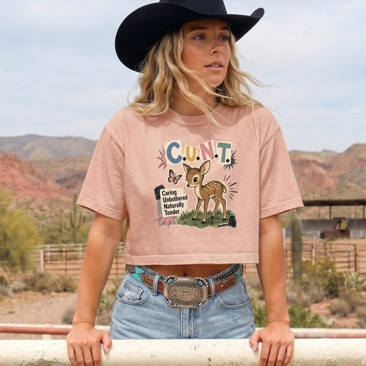 Sassy Deer Shirt Womens Oversized Boxy Comfort Colors 3023CL