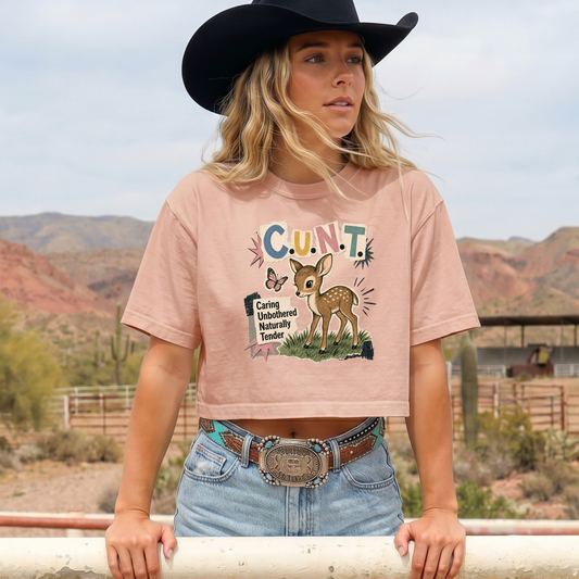 CUNT Deer Shirt Womens Oversized Boxy Comfort Colors 3023CL