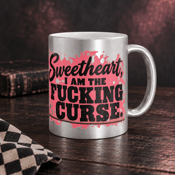 Funny Witch Silver and Pink 11 oz Ceramic Mug