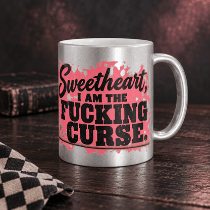 Funny Witch Silver and Pink 11 oz Ceramic Mug