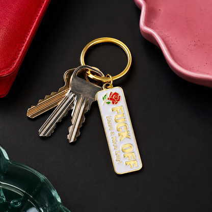 Go Away Have a Nice Day Enamel Keychain