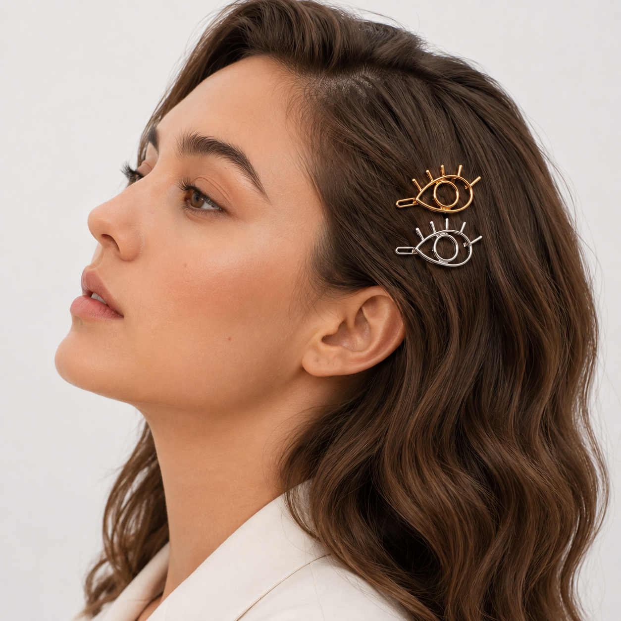 All Eyes on You Hair Clip | Gold or Silver Celestial Eye Barrette Gift Packaging & CWS Sticker Included
