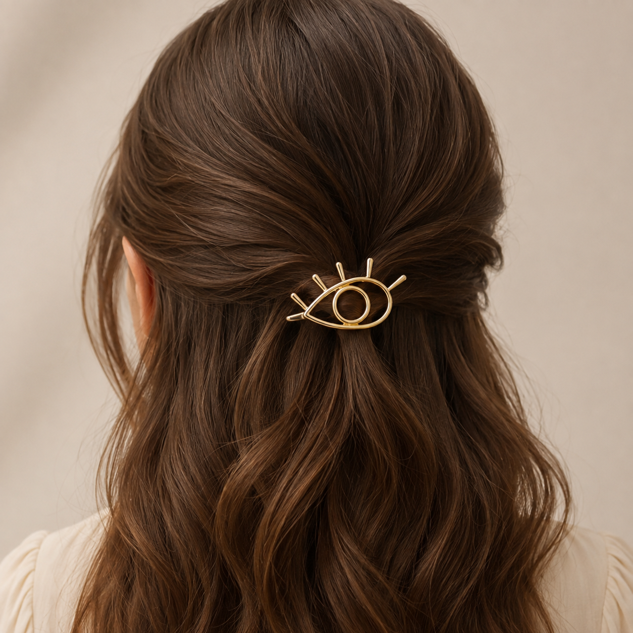 All Eyes on You Hair Clip | Gold or Silver Celestial Eye Barrette Gift Packaging & CWS Sticker Included