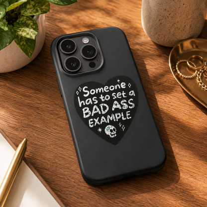 Bad Ass Example Black Heart Sticker