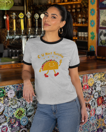 C U Next Tuesday Taco Ringer shirt