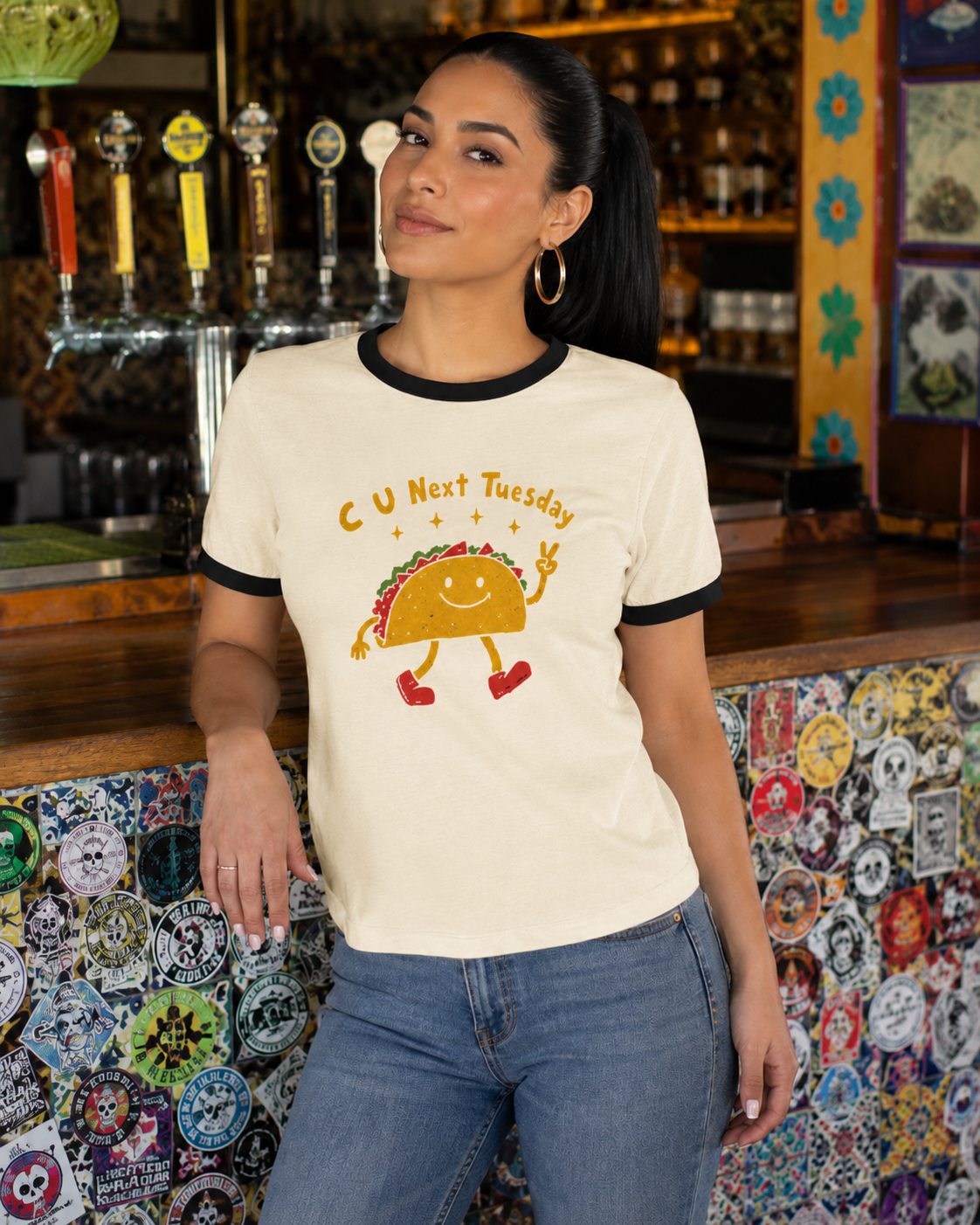 C U Next Tuesday Taco Ringer shirt