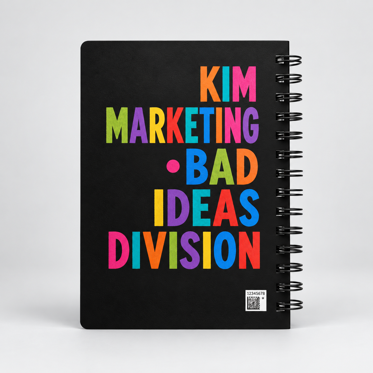 Personalized More Bad Ideas Black Spiral Bound Journal