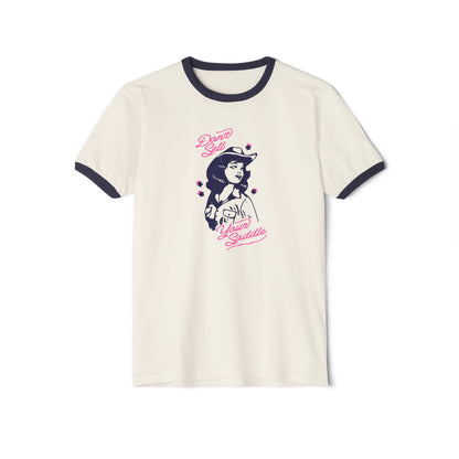 Vintage 'Don't Sell Your Saddle' Ringer T-Shirt | Cowboy Western Tee, Unisex Shirt, Retro Graphic Top, Country Music Fan Gift, Gift for